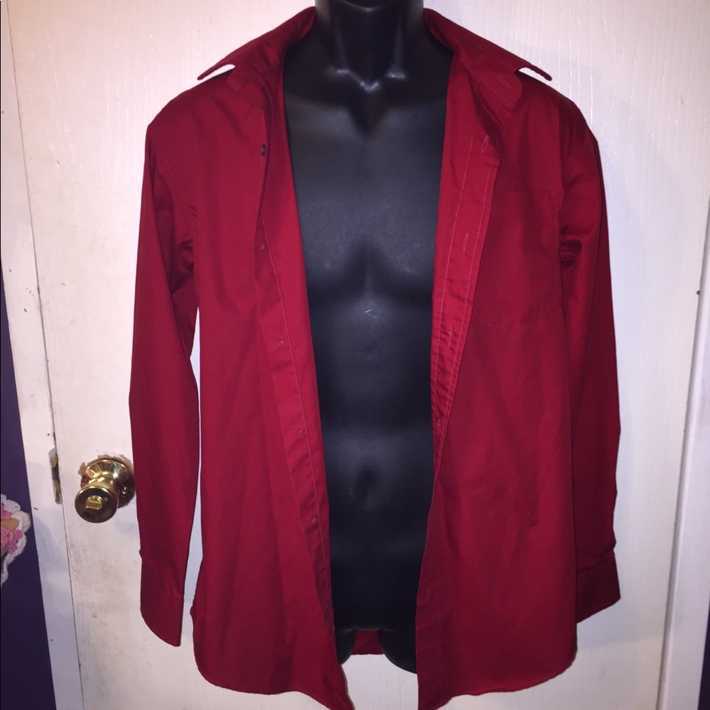 Red button up